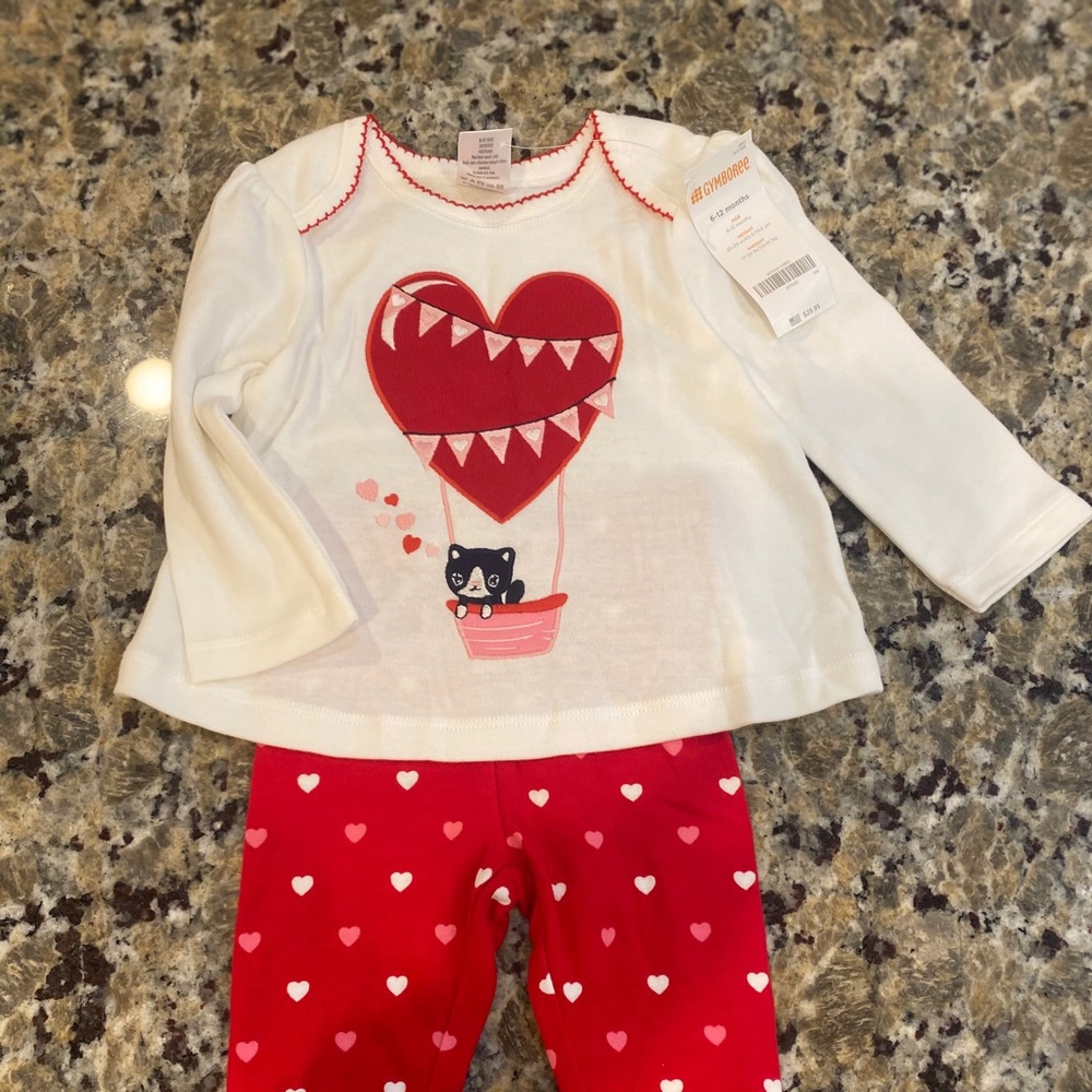 Gymboree valentine baby girl outfit